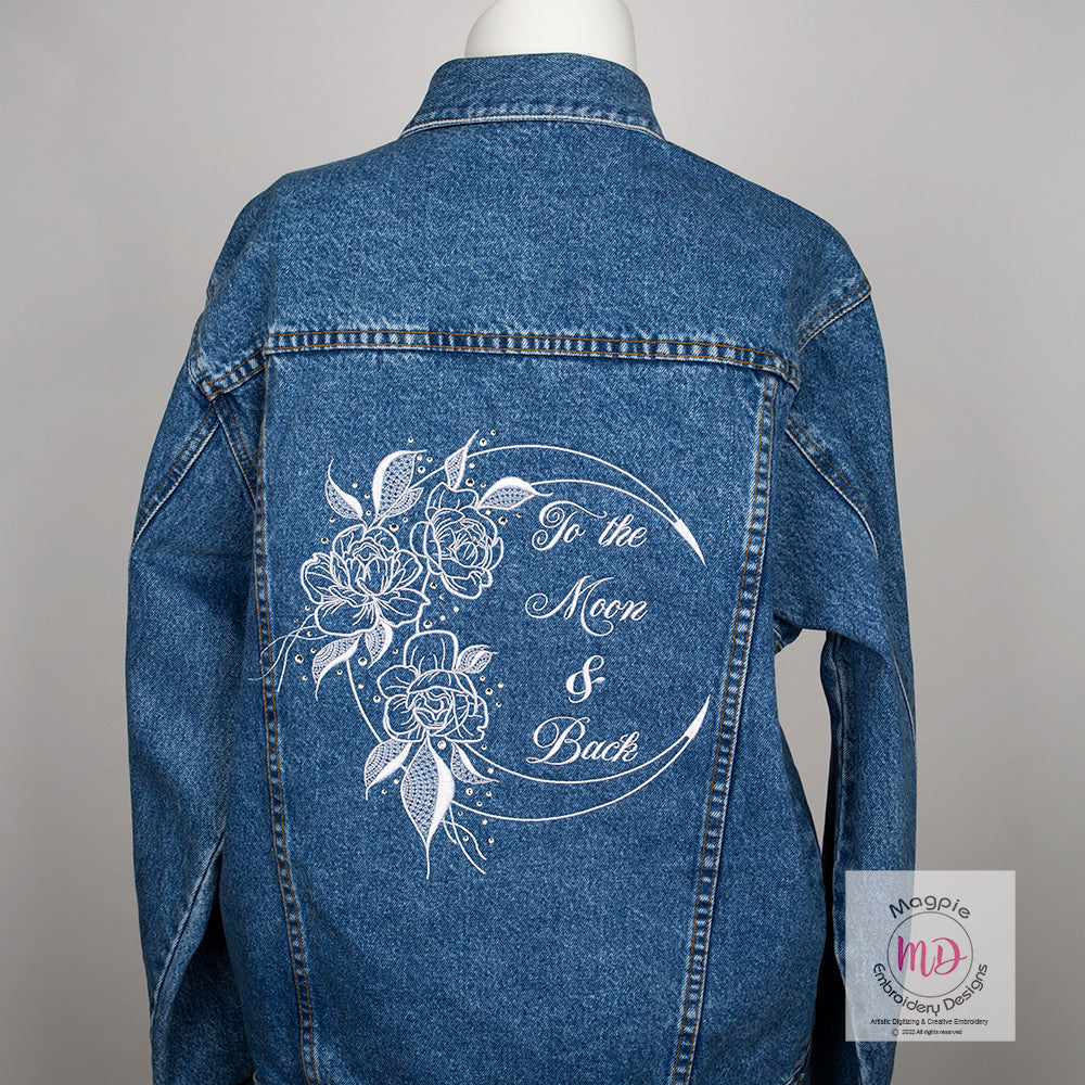 To The Moon & Back Crescent Moon & Floral Bouquet Jacket